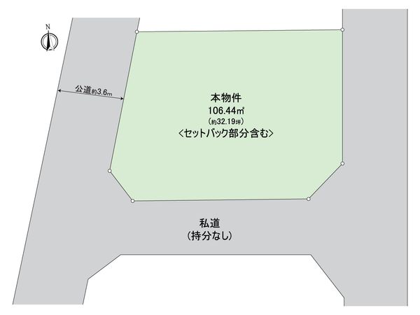 所沢市若松町 土地 区画図 所沢市若松町 土地 区画図