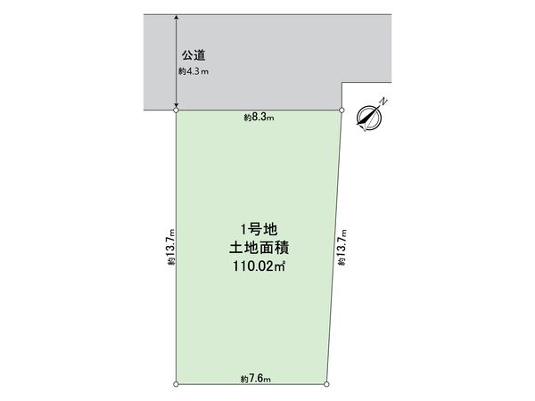 東村山市秋津町3丁目 土地 1区画 区画図 東村山市秋津町3丁目 土地 1区画 区画図