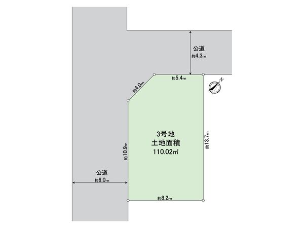 東村山市秋津町3丁目 土地 3区画 区画図 東村山市秋津町3丁目 土地 3区画 区画図