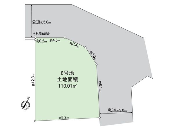 東村山市秋津町3丁目 土地 8区画 区画図 東村山市秋津町3丁目 土地 8区画 区画図