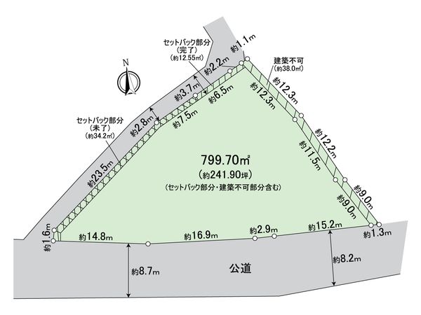 所沢市北野2丁目 土地 区画図 区画図