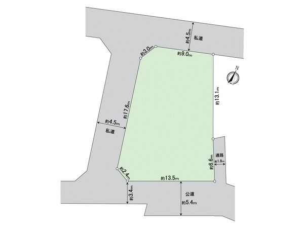 東村山市廻田町1丁目 土地 区画図