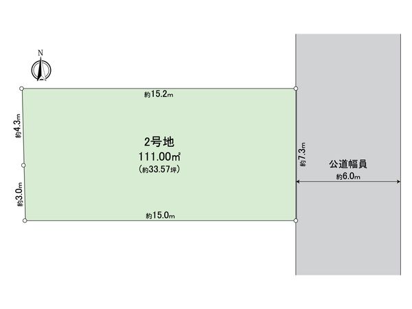 所沢市北秋津 土地 2区画 区画図