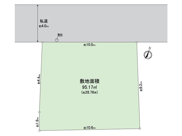 所沢市けやき台1丁目 土地 区画図
