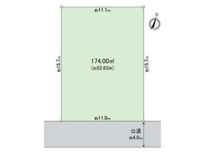 所沢市和ケ原3丁目 土地 区画図