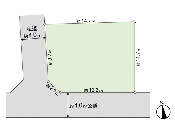 所沢市上新井3丁目 土地 地形図