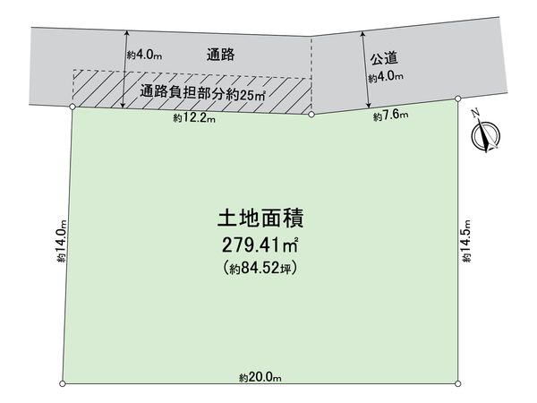 所沢市上新井4丁目 土地 区画図 所沢市上新井4丁目 土地 区画図