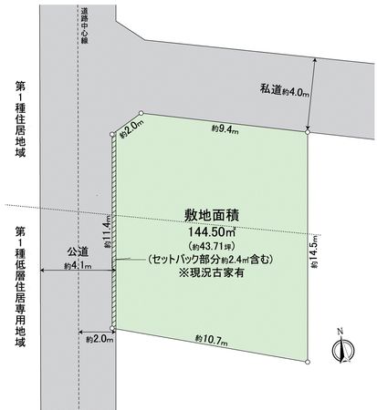 所沢市山口 土地 区画図 所沢市山口 土地 区画図