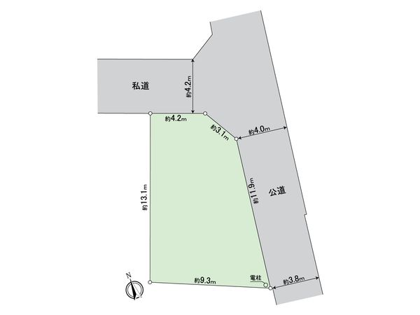 所沢市下安松 土地 区画図 所沢市下安松 土地 区画図