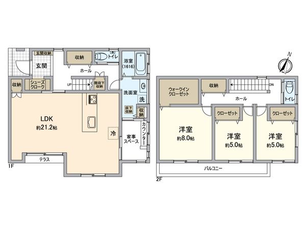 所沢市上安松 戸建 間取図(平面図) 所沢市上安松 戸建 間取図(平面図)