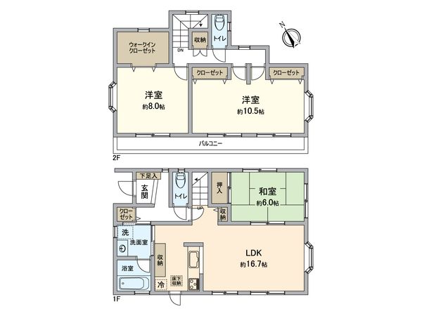 所沢市向陽町 戸建 間取図(平面図) 所沢市向陽町 戸建 間取図(平面図)