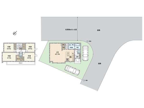 狭山市水野 新築戸建 間取図(平面図) 狭山市水野 新築戸建 間取図(平面図)