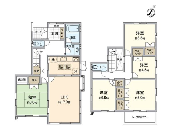 所沢市中富南4丁目 戸建 間取図(平面図)