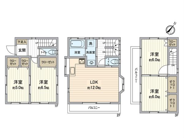 所沢市向陽町 戸建 間取図(平面図) 所沢市向陽町 戸建 間取図(平面図)