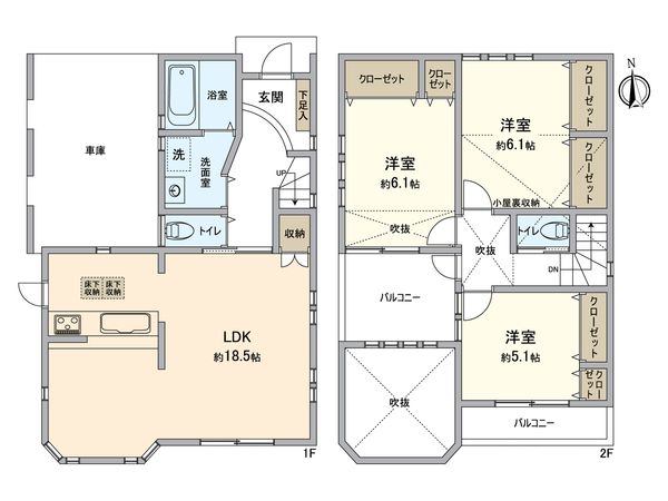 所沢市上安松 戸建 間取図(平面図) 所沢市上安松 戸建 間取図(平面図)
