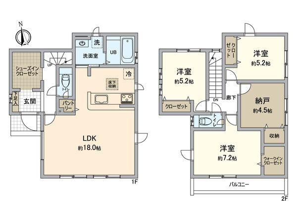 所沢市山口 新築戸建9号棟 間取図(平面図) 所沢市山口 新築戸建9号棟 間取図(平面図)