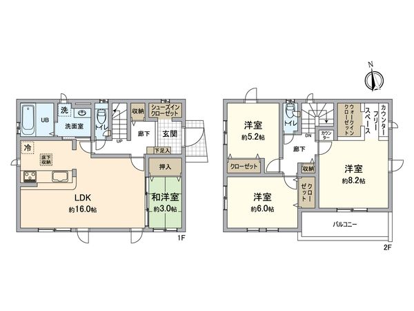 所沢市山口 新築戸建11号棟 間取図(平面図) 所沢市山口 新築戸建11号棟 間取図(平面図)