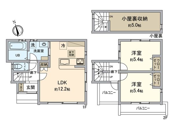 所沢市上新井5丁目 新築戸建 間取図(平面図)