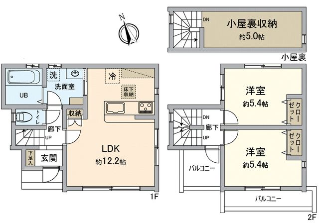 所沢市上新井5丁目 新築戸建 間取図(平面図)