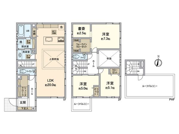 所沢市上新井2丁目 新築戸建 間取図(平面図)