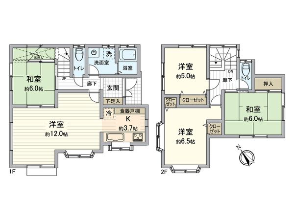 所沢市下富 戸建 間取図(平面図) 所沢市下富 戸建 間取図(平面図)