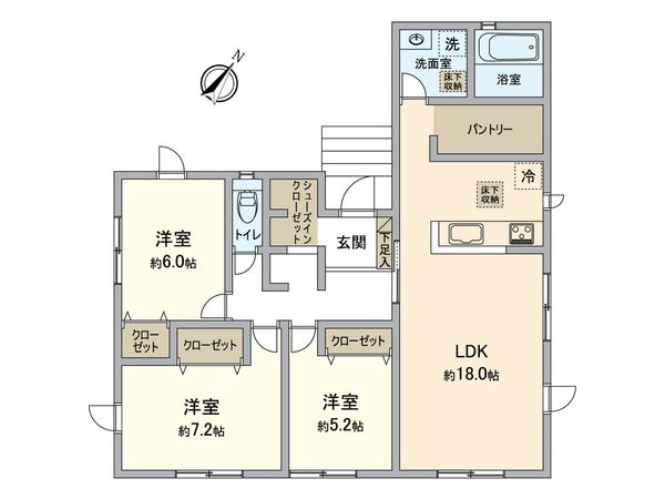 狭山市北入曽 戸建 間取図(平面図) 間取図(平面図)