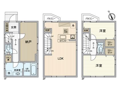 所沢市寿町 新築戸建B号棟 間取図(平面図)