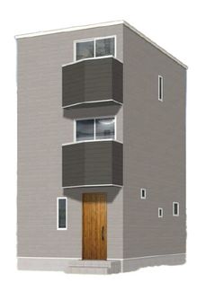 所沢市寿町 新築戸建B号棟 外観パース図