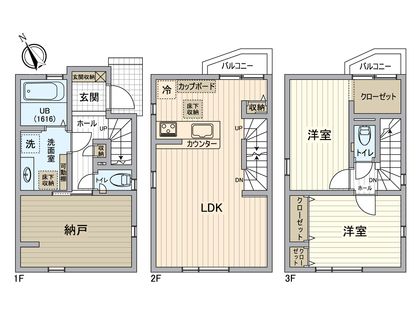 所沢市寿町 新築戸建C号棟 間取図(平面図)