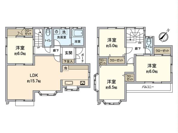 所沢市下富 戸建 間取図(平面図) 所沢市下富 戸建 間取図(平面図)