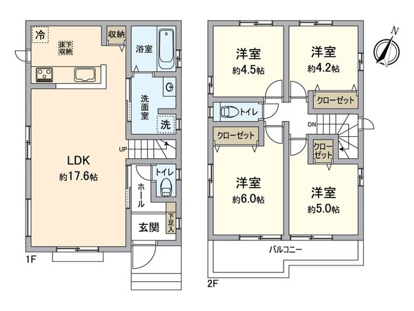 狭山市中央3丁目 新築A号棟 間取図(平面図)