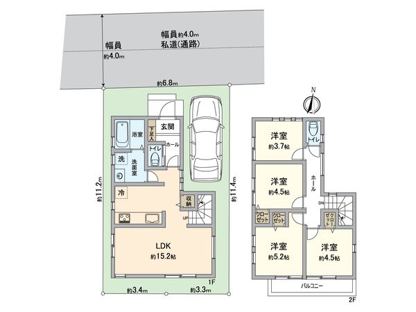 東村山市秋津町2丁目 新築戸建 間取図(平面図)