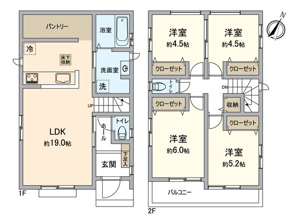狭山市富士見2丁目 新築A号棟 間取図(平面図)