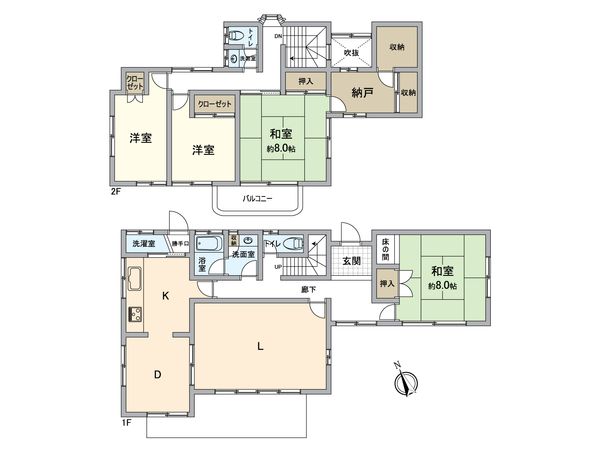 所沢市松が丘2丁目 戸建 間取図(平面図)