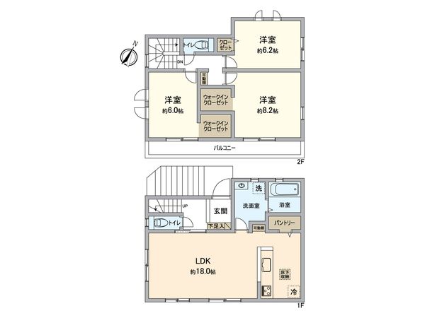 狭山市中央1丁目 新築1号棟 間取図(平面図) 狭山市中央1丁目 新築1号棟 間取図(平面図)
