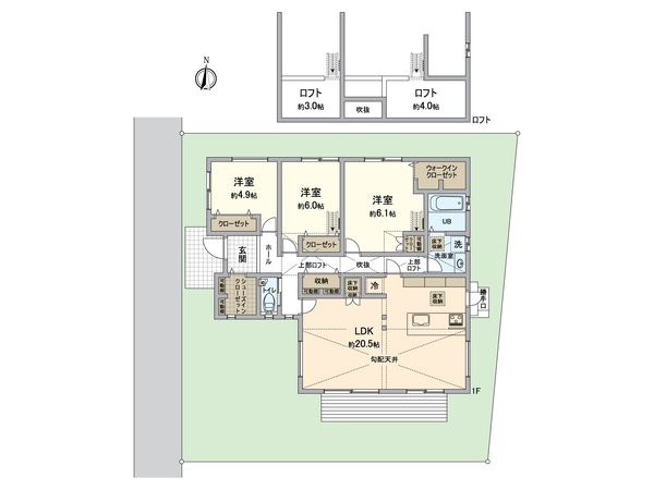 所沢市上山口 新築戸建 間取図(平面図) 所沢市上山口 新築戸建 間取図(平面図)