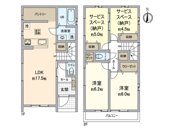 所沢市南住吉 新築A号棟 間取図(平面図) 所沢市南住吉 新築A号棟 間取図(平面図)