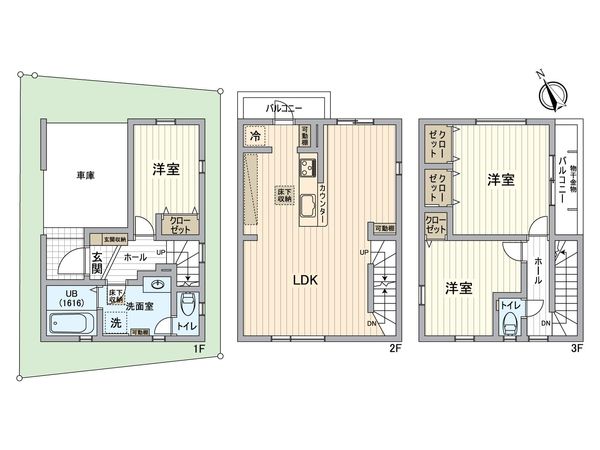 所沢市寿町 新築A号棟 間取図(平面図)