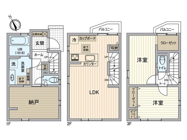 所沢市寿町 新築C号棟 間取図(平面図)