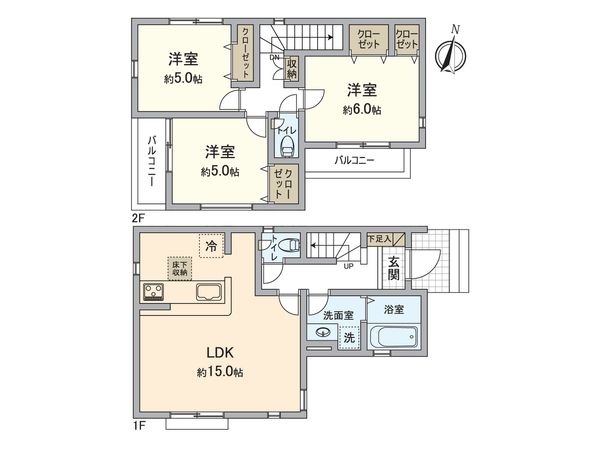 所沢市若狭4丁目 新築戸建 間取図(平面図)