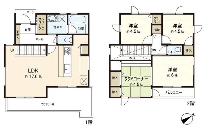 所沢市久米 戸建 間取図(平面図) 所沢市久米 戸建 間取図(平面図)