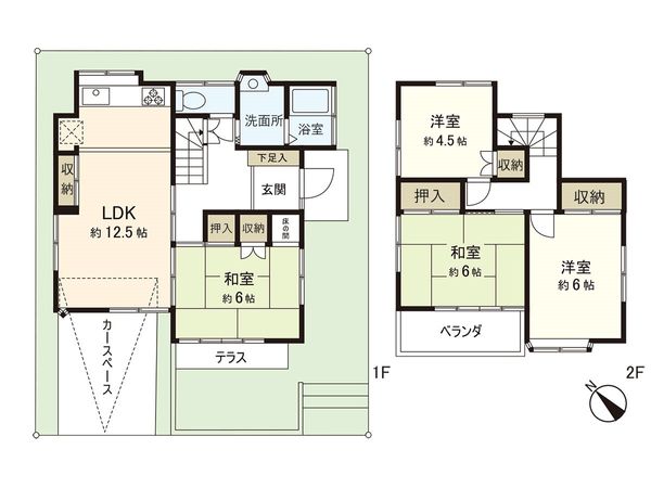 所沢市北原町 中古戸建 間取図(平面図)