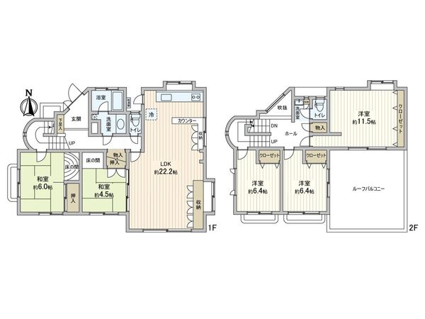 所沢市小手指町1丁目 戸建 間取図(平面図) 所沢市小手指町1丁目 戸建 間取図(平面図)