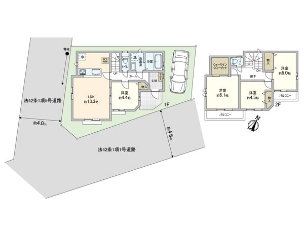 狭山市大字水野41期 新築戸建 1号棟 間取図