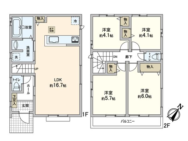 狭山市狭山台2丁目 新築3号棟 間取図(平面図)