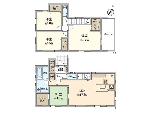 狭山市水野 新築戸建 間取図(平面図)