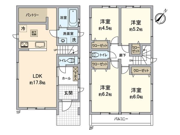 狭山市北入曽 新築戸建 間取図(平面図)