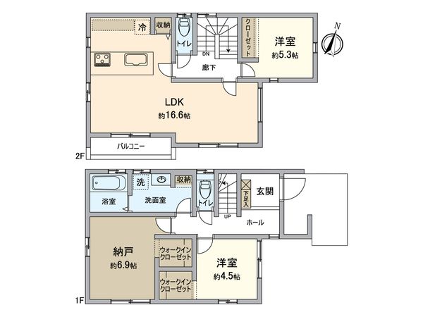 狭山市水野 新築戸建 間取図(平面図)