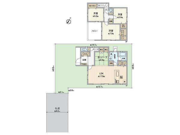 所沢市若狭1丁目新築戸建 間取図(平面図)