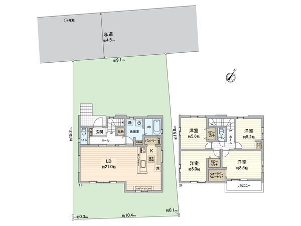 東村山市秋津町3丁目 新築戸建 間取図(平面図)